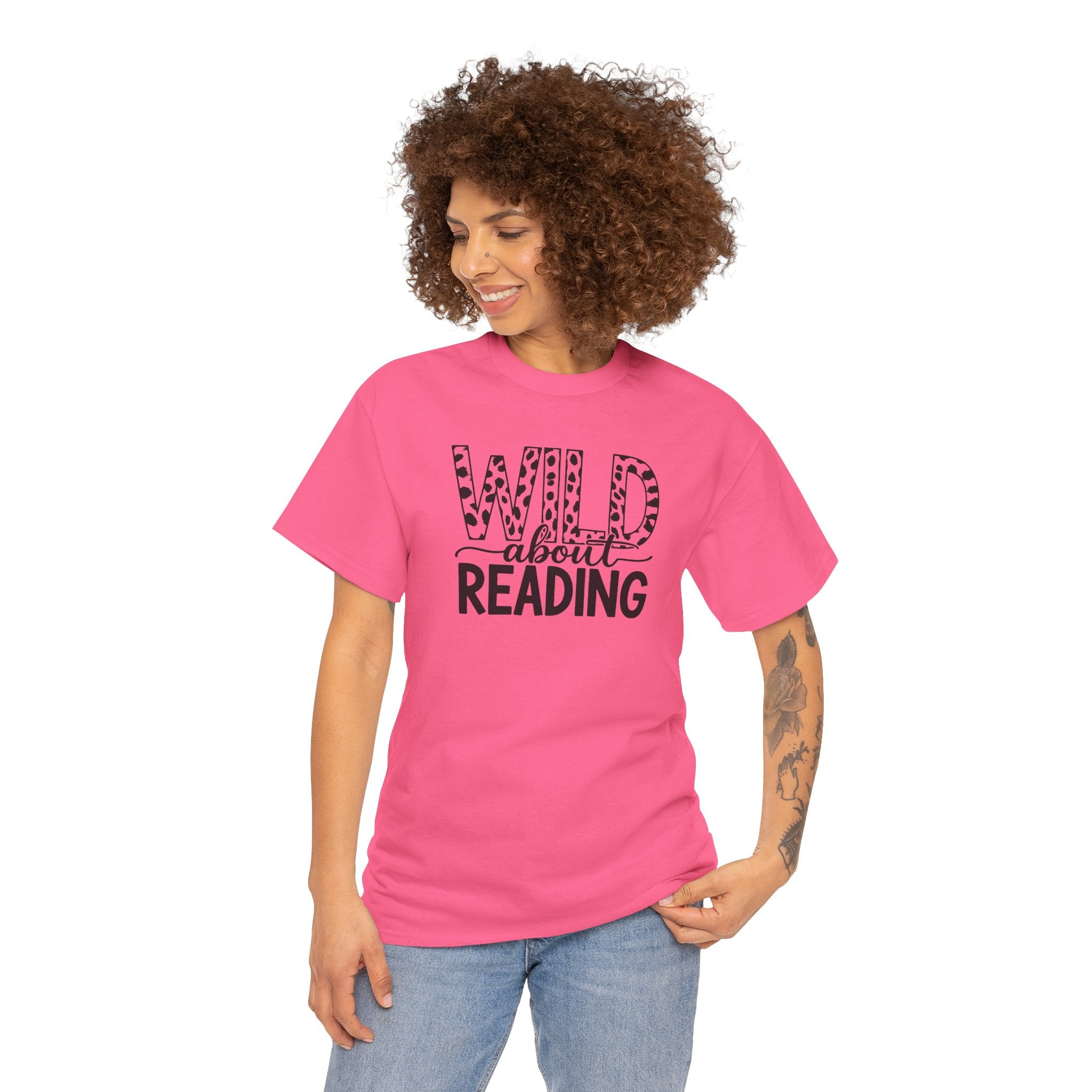 Wild About Reading Teacher Tee | Animal Print Book Lover T-Shirt | Cr8tive Designs