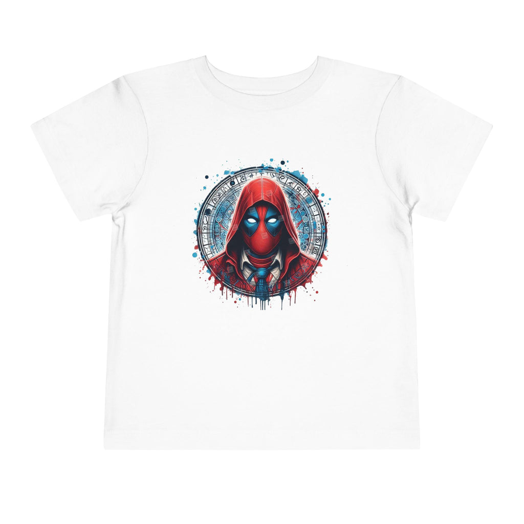 Red Masked Antihero Toddler Tee | Comic-Inspired Hero T-Shirt Design | Cr8tive Designs