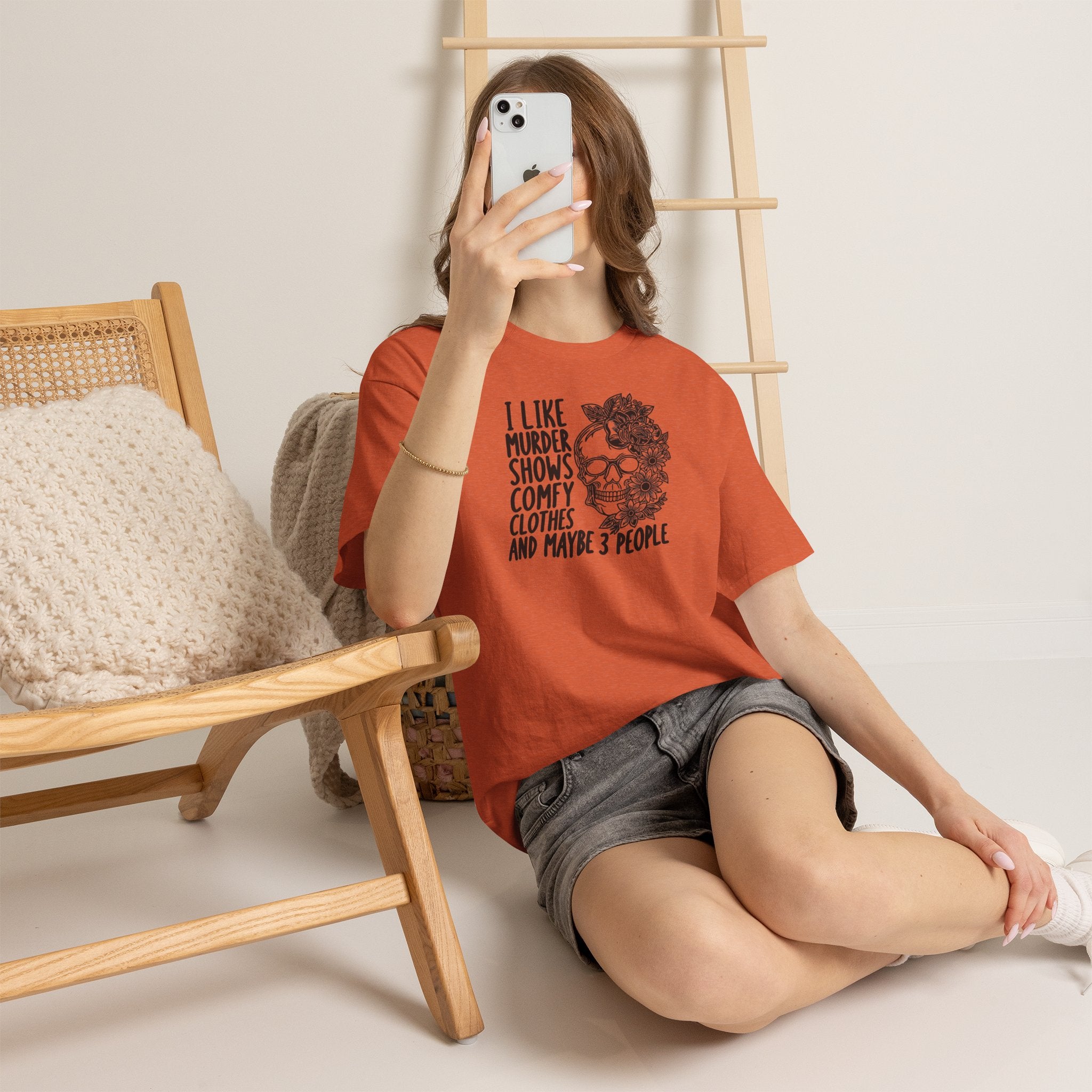 I Like Murder Shows Comfy Clothes And Maybe 3 People T-Shirt | Funny True Crime Graphic Tee | Cr8tive Designs