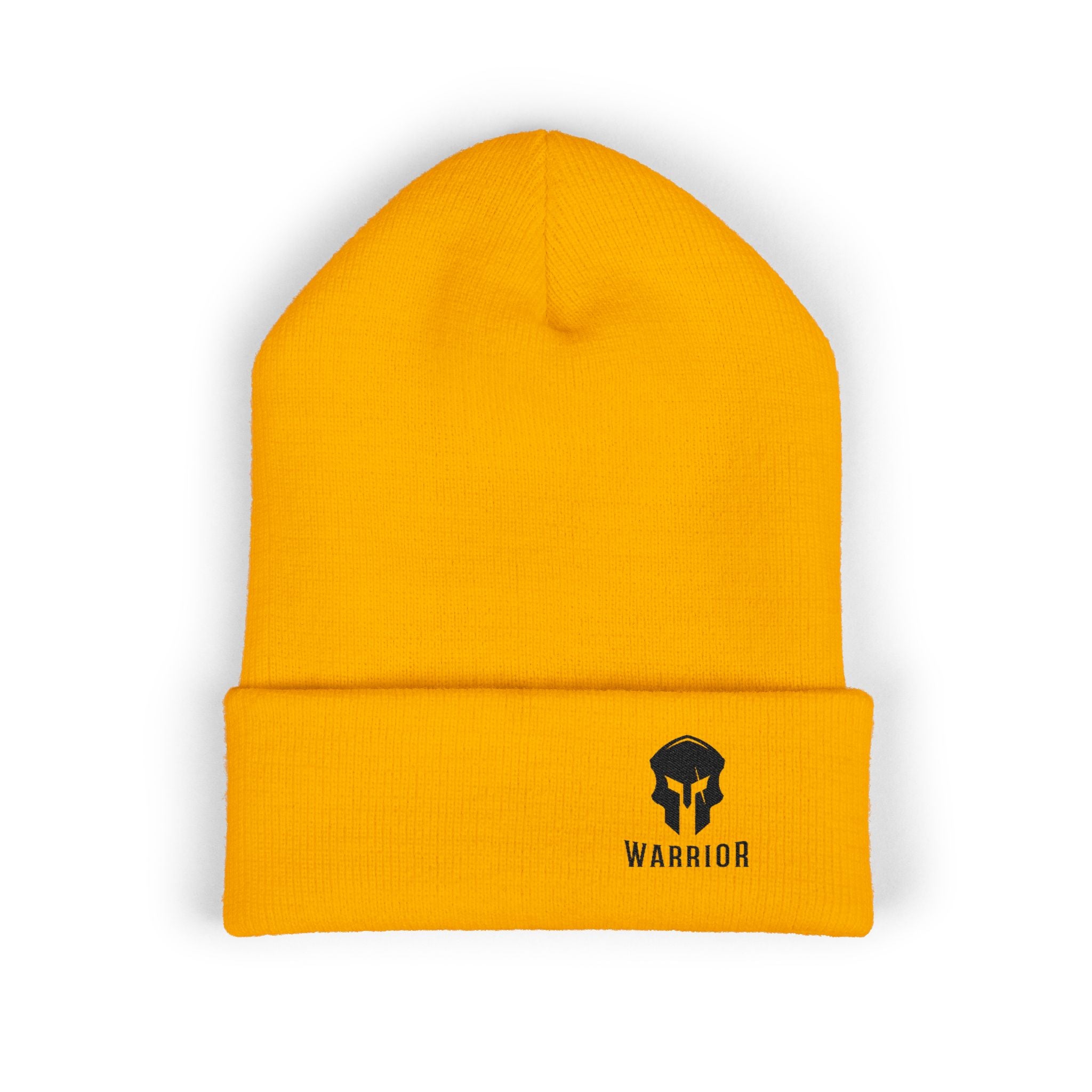 Warrior Skull Embroidered Cuffed Beanie