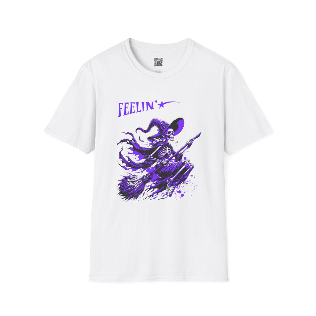 Feelin' Witch Skeleton T-Shirt | Purple Gothic Halloween Tee | Cr8tive Designs