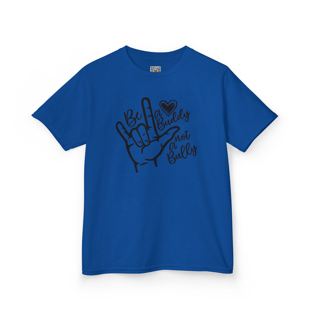 Be A Buddy Not A Bully T-Shirt | ASL I Love You Sign Anti-Bullying Youth Tee | Cr8tive Designs