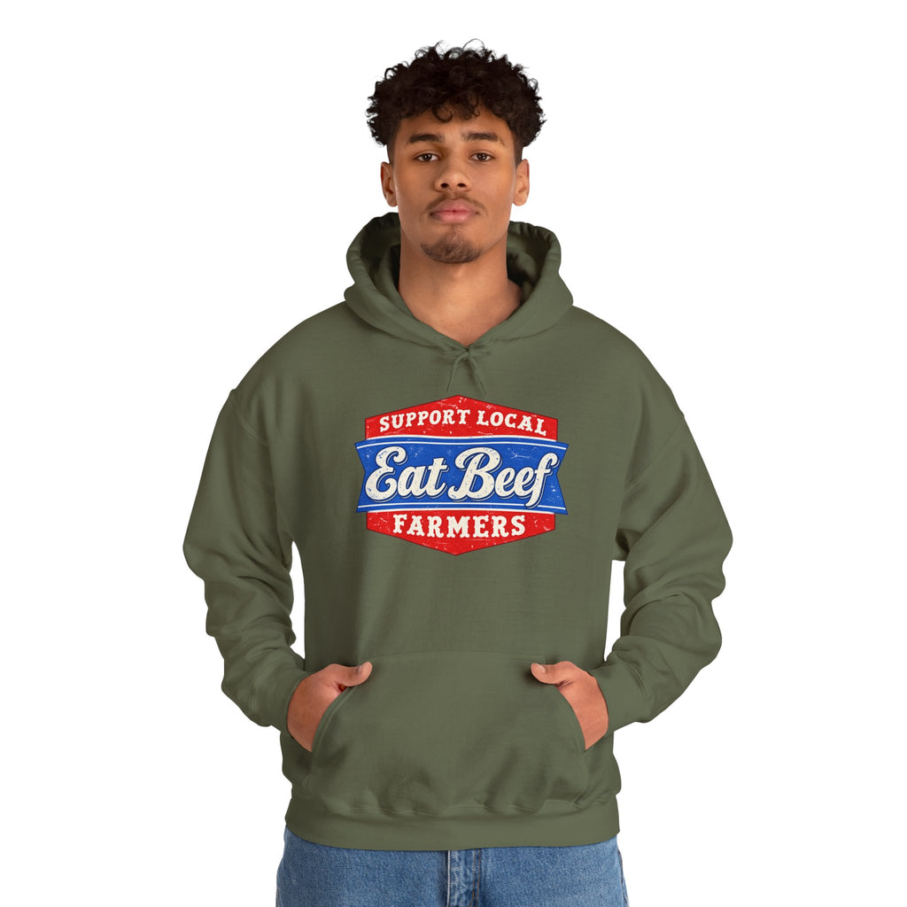 Support Local Farmers Eat Beef Hoodie | Cr8tive Designs