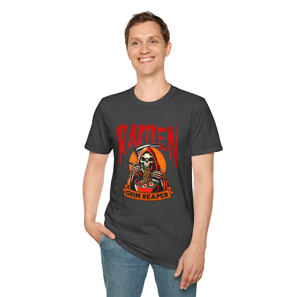 Ramen Grim Reaper T-Shirt | Skull Noodle Lover Tee | Cr8tive Designs