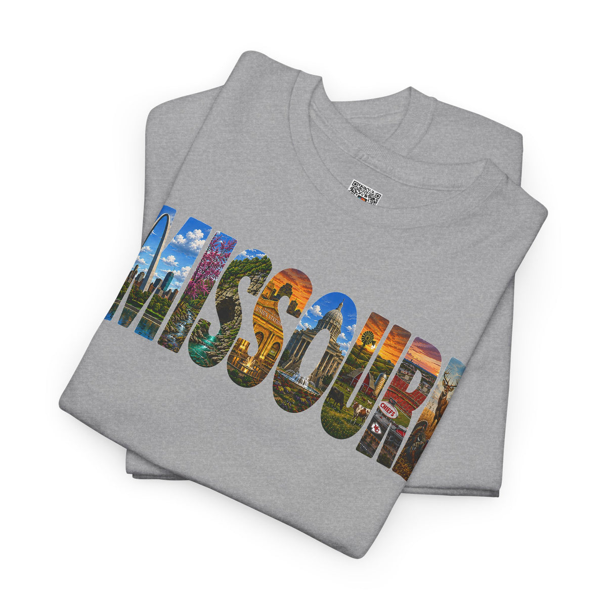 Missouri Landmark Lettering | Scenic State Typography T-Shirt | Cr8tive Designs
