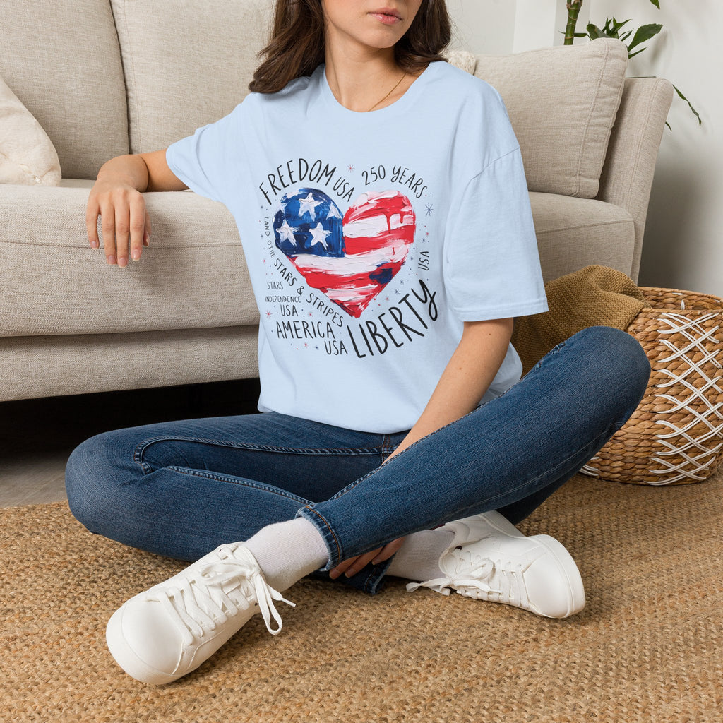 Freedom Liberty Heart | 250 Years Patriotic Design | Cr8tive Designs