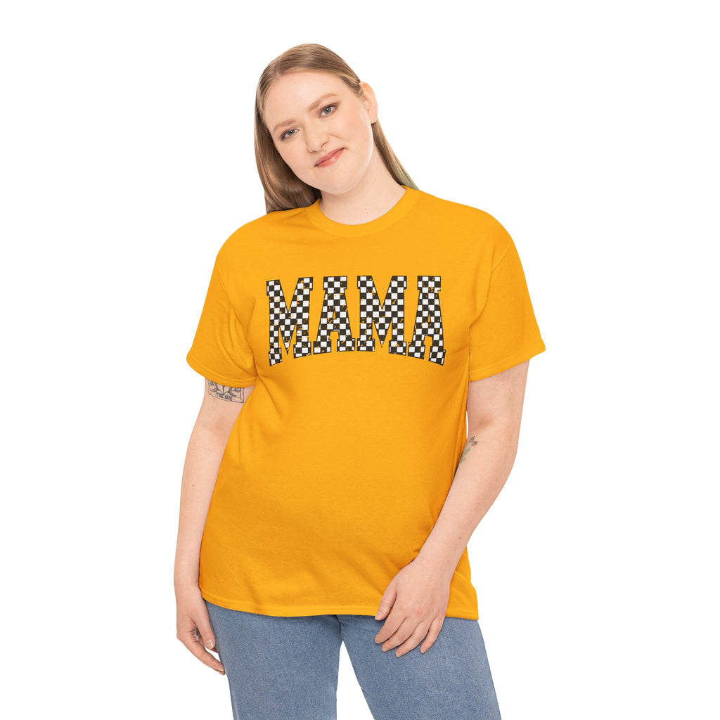 MAMA Retro Checkered Tee | Stylish Everyday Graphic Shirt | Cr8tive Designs