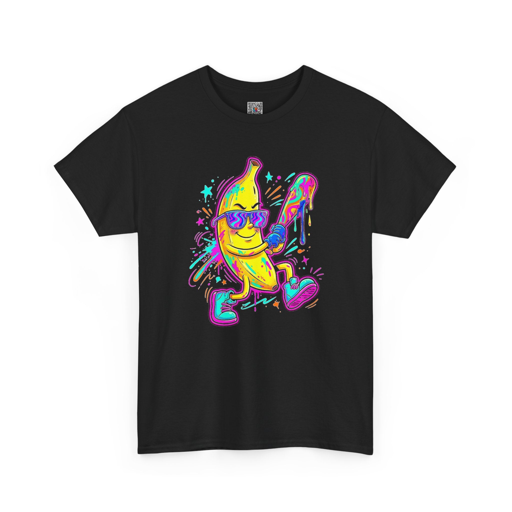 Banana Baseball Graphic T-Shirt | Neon Streetwear Tee | Cr8tive Designs