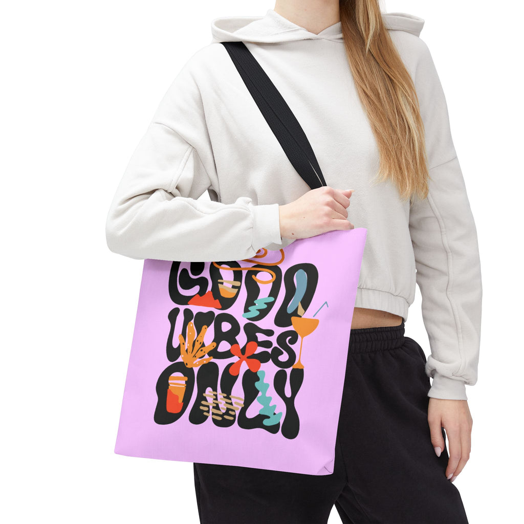 Chill Vibes Only | Groovy Retro Tote Bag | Cr8tive Designs