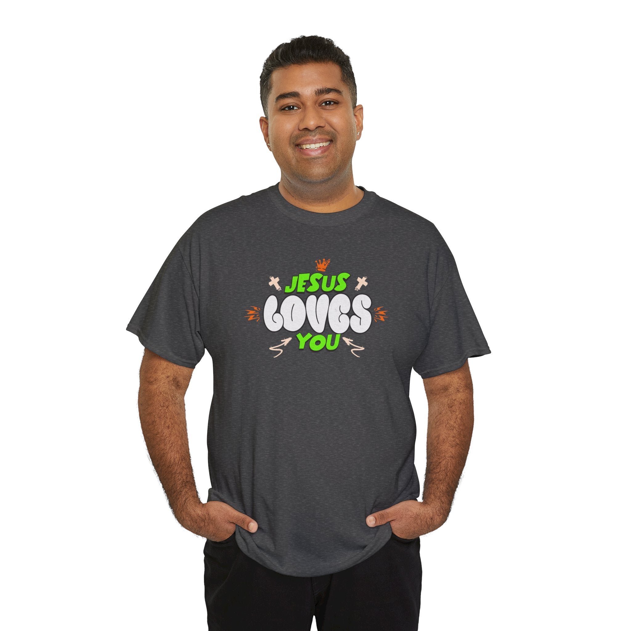 Jesus Loves You T-Shirt | Retro Bubble Gospel Tee | Cr8tive Designs
