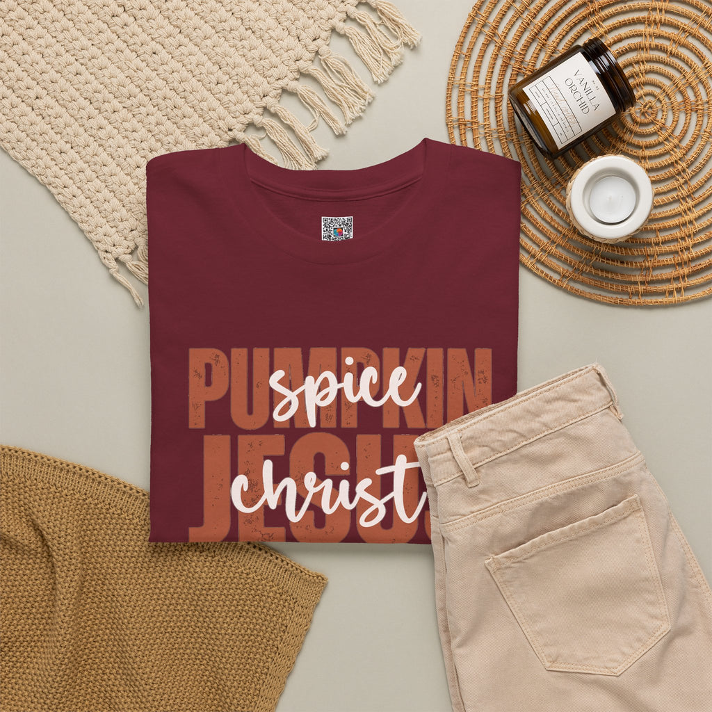 Pumpkin Spice & Jesus Christ T-Shirt | Christian Fall Autumn Faith Graphic Tee | Cr8tive Designs