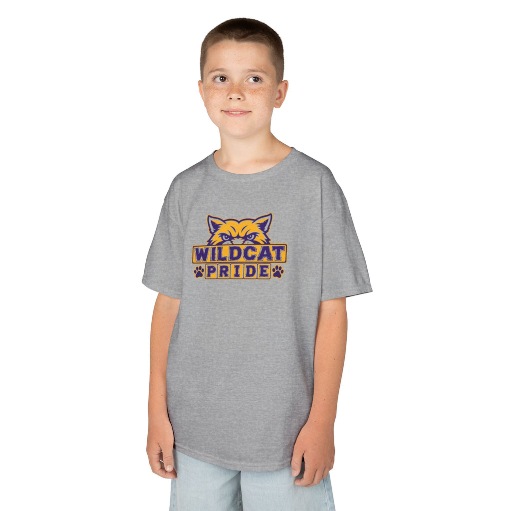 Wildcat Pride | Purple and Gold School Spirit Youth T-Shirt | Cr8tive Designs
