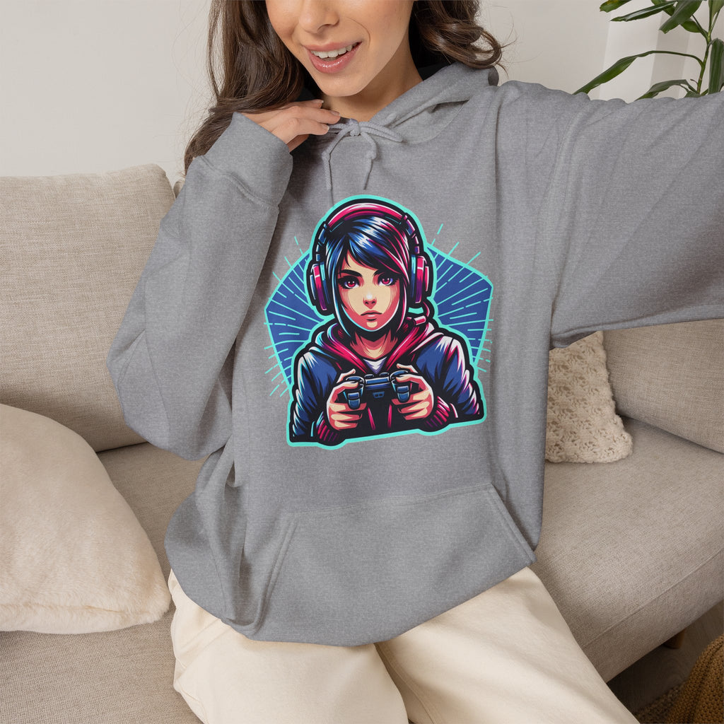 Gamer Girl | Neon Gaming Hoodie | Cr8tive Designs