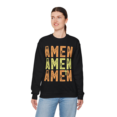 Amen Amen Amen – Bold Christian Faith Sweatshirt | Cr8tive Designs