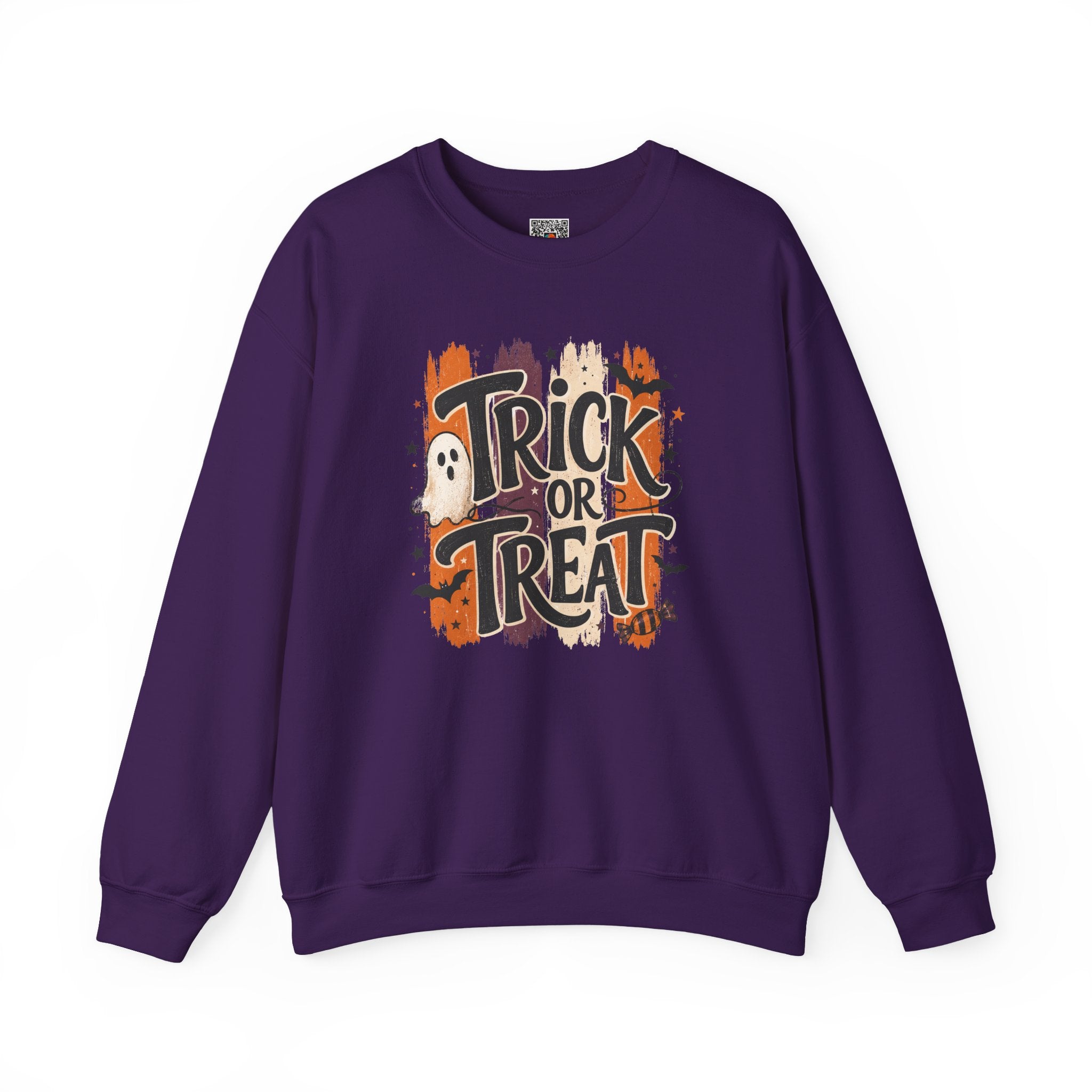Trick or Treat Sweatshirt | Retro Halloween Ghost Graphic Crewneck | Cr8tive Designs