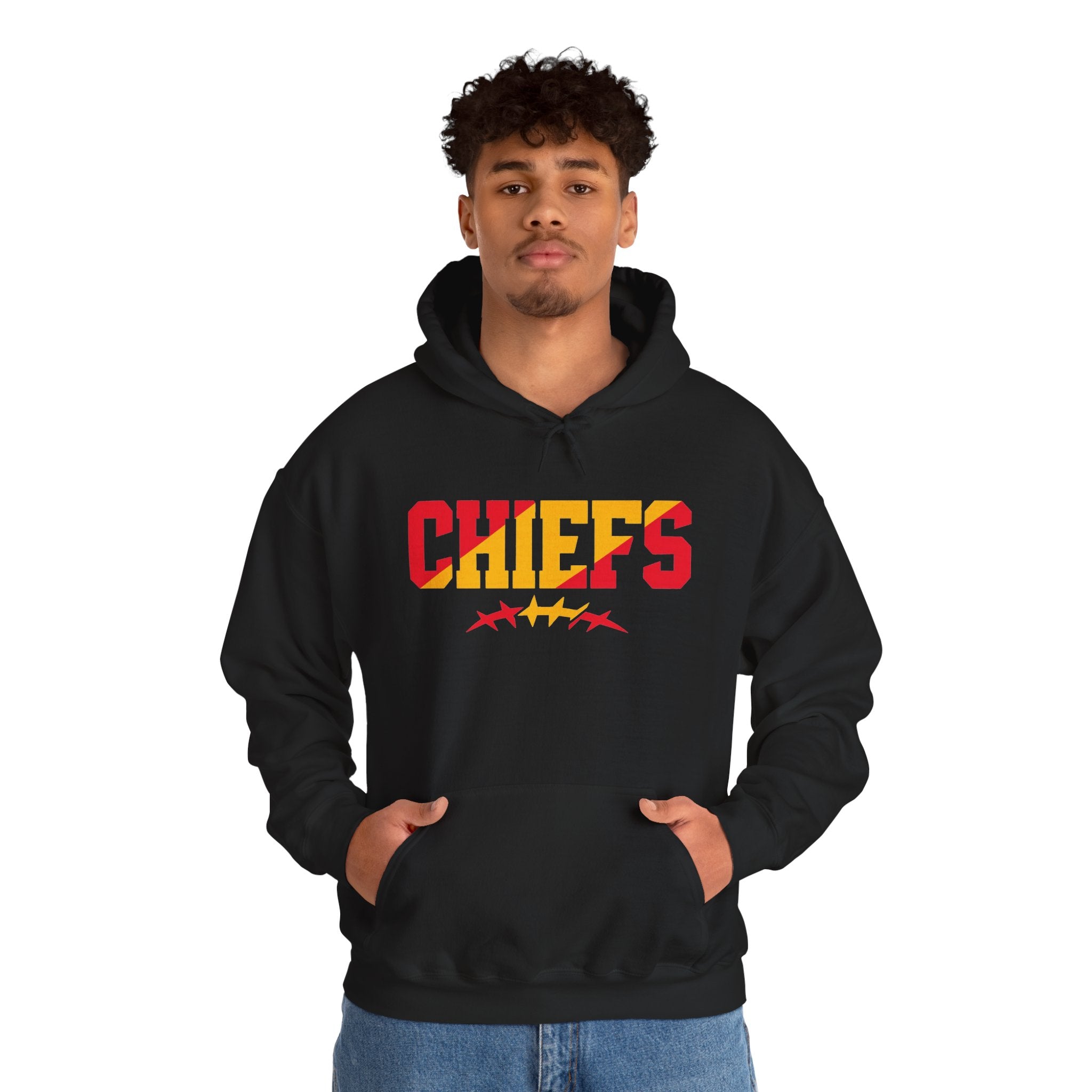 Chiefs Game Day Hoodie | Red & Gold Football Design | Cr8tive Designs