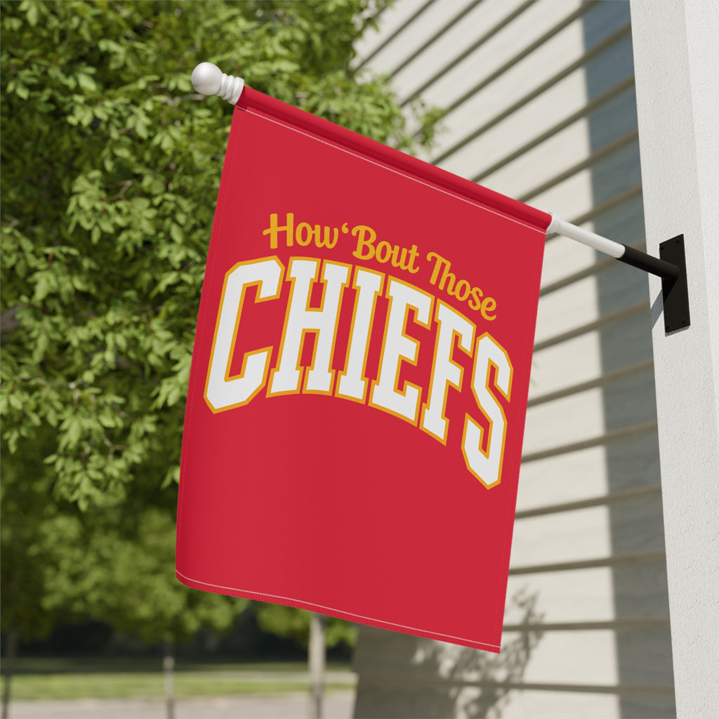 How ’Bout Those Chiefs Flag | Red & Gold Football House Banner | Cr8tive Designs