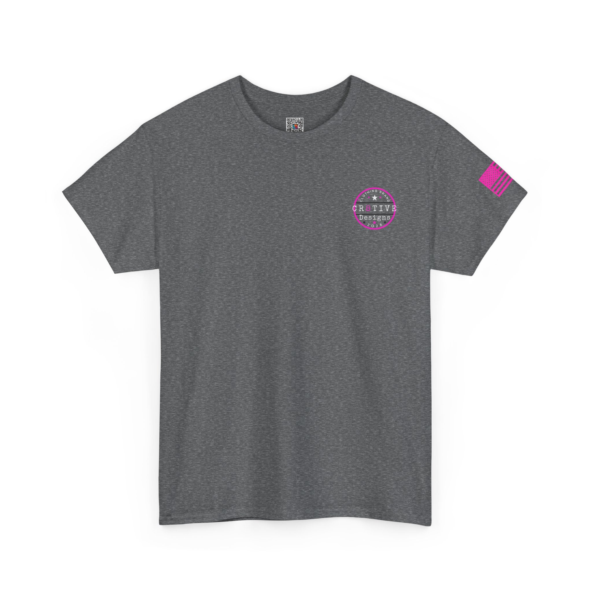 Hot Pink Logo Badge Graphic Tee/Cr8tive Designs