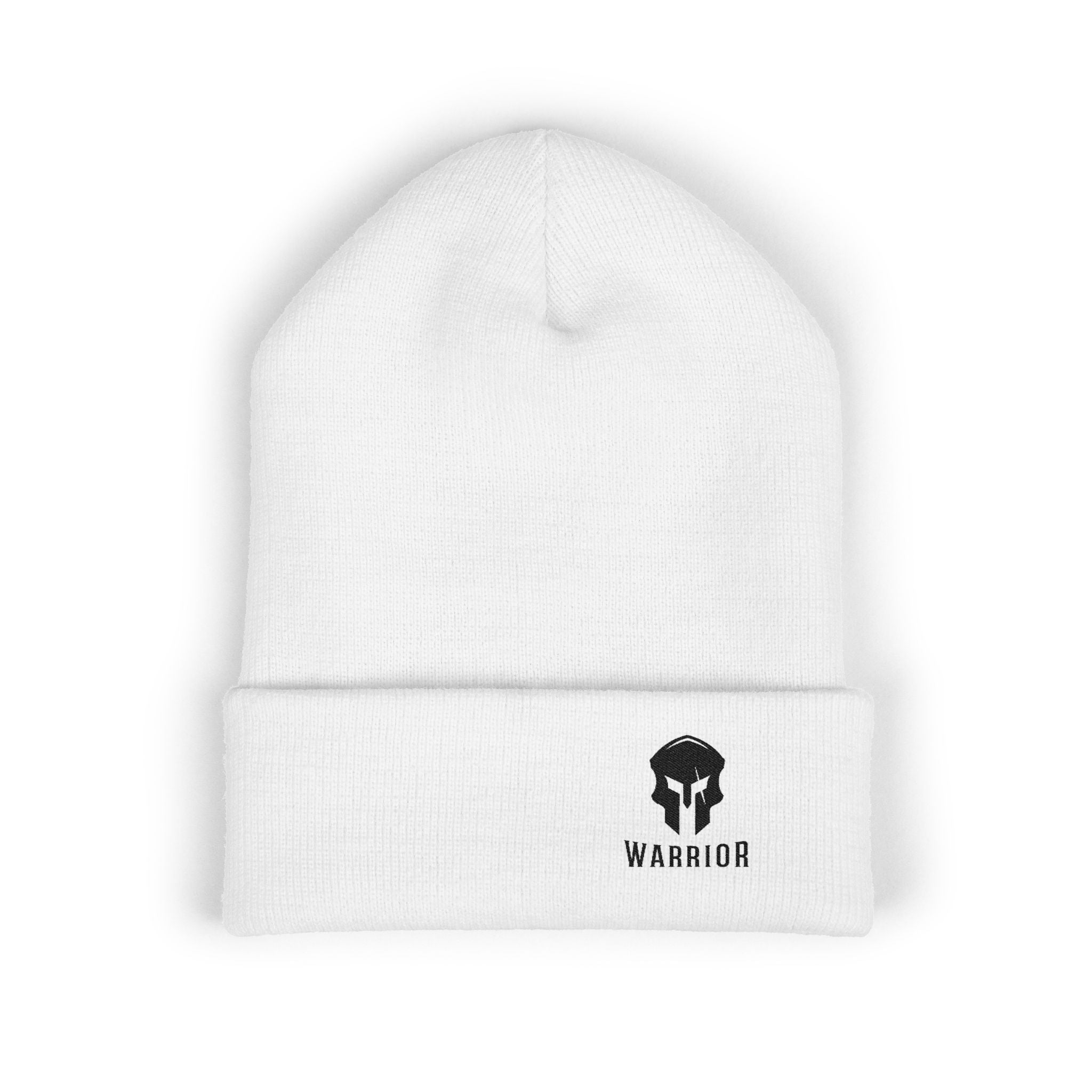 Warrior Skull Embroidered Cuffed Beanie