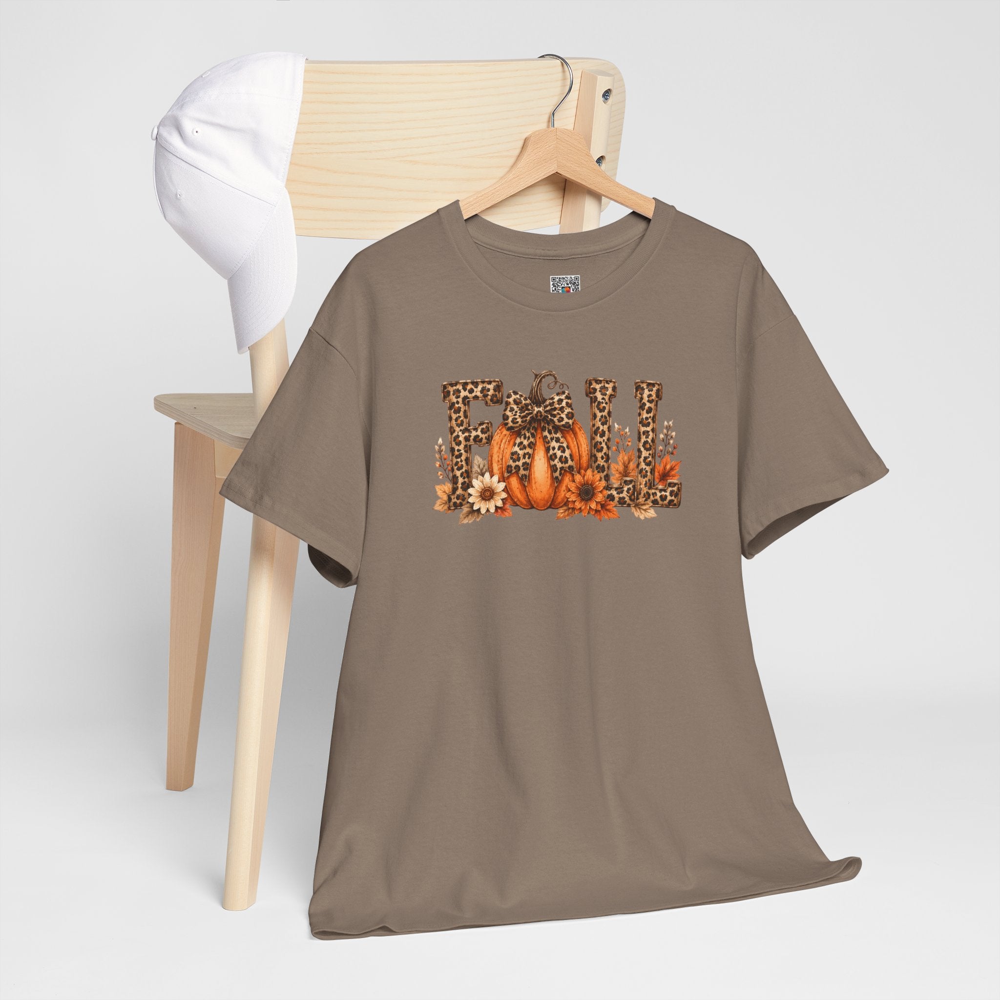 Leopard Fall Pumpkin Tee | Rustic Autumn Graphic T-Shirt | Cr8tive Designs