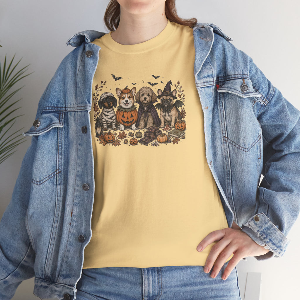 Halloween Dog Costumes Tee | Vintage Cute Puppies T-Shirt | Cr8tive Designs
