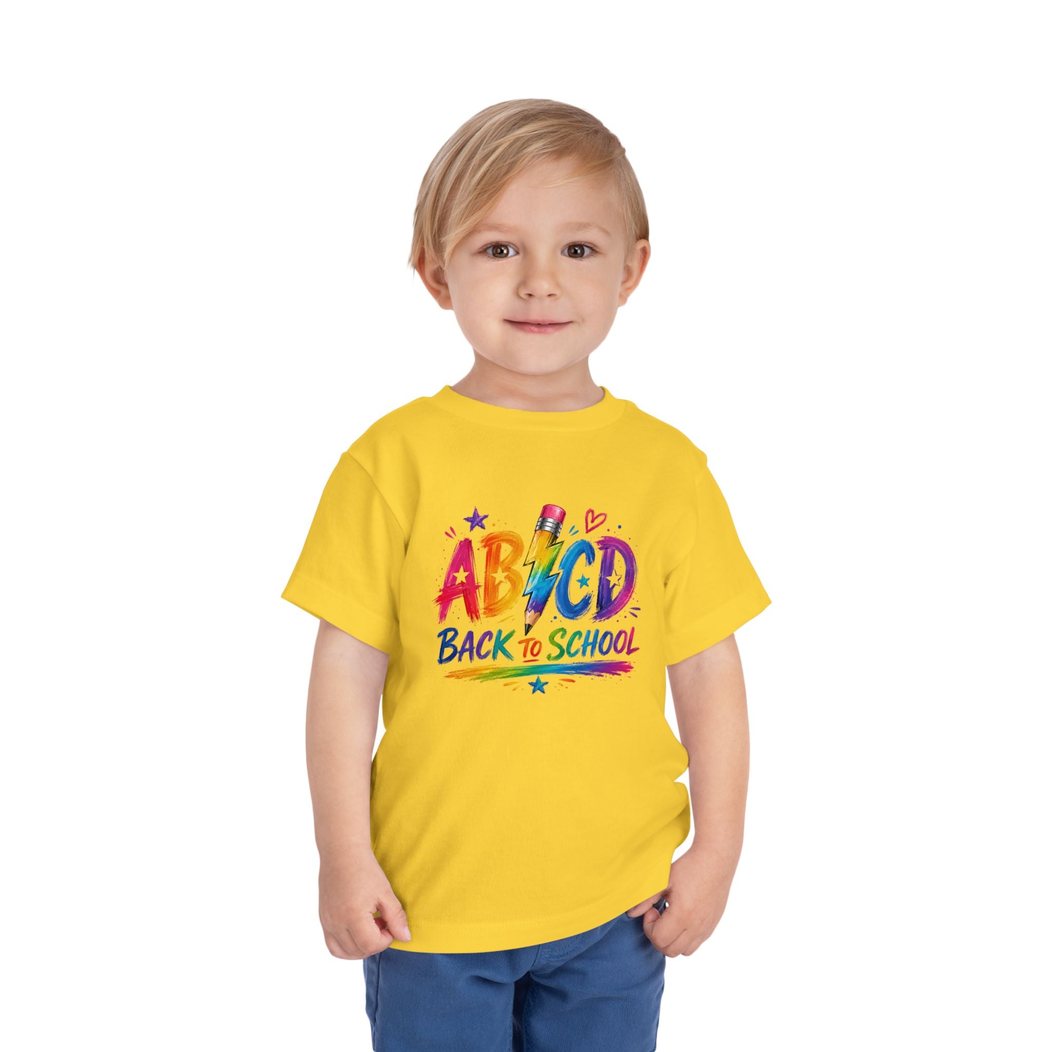 ABC Back to School | Colorful Pencil Toddler T-Shirt | Cr8tive Designs