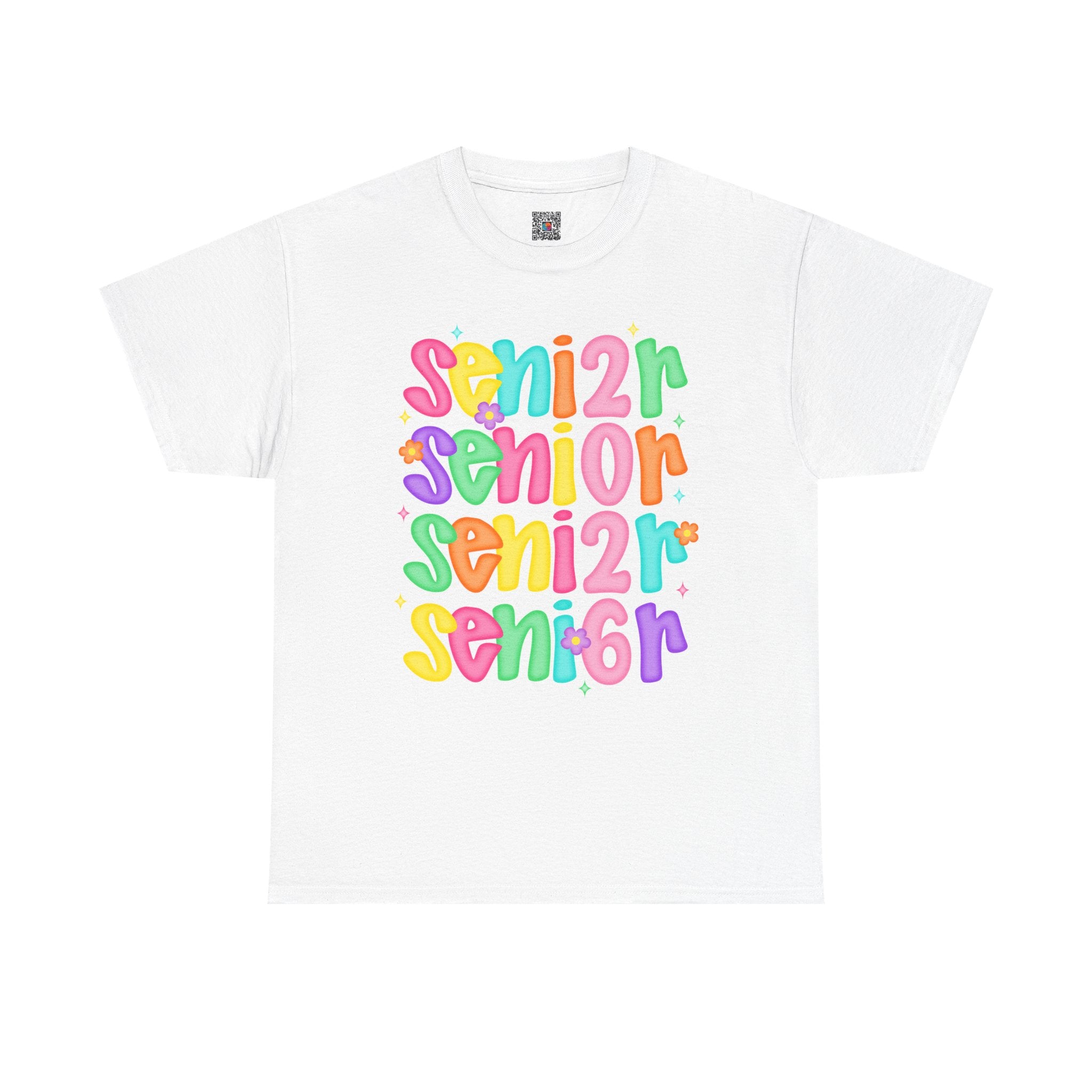 Senior 2026 Retro Colorful T-Shirt | Groovy Stacked Senior Tee | Fun Graduation Shirt | Cr8tive Designs
