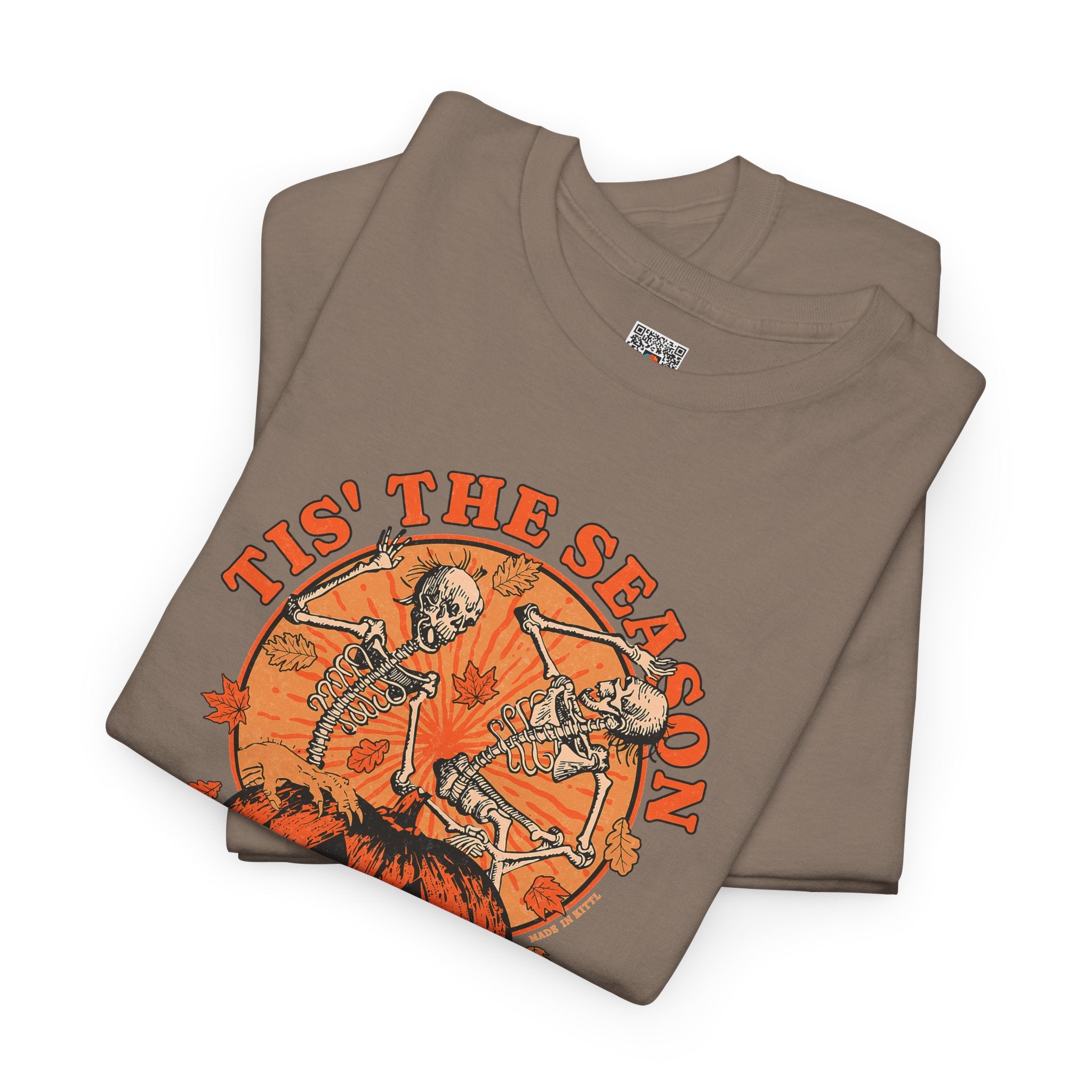 Tis The Season Dancing Skeletons Tee | Vintage Spooky Graphic T-Shirt | Cr8tive Designs
