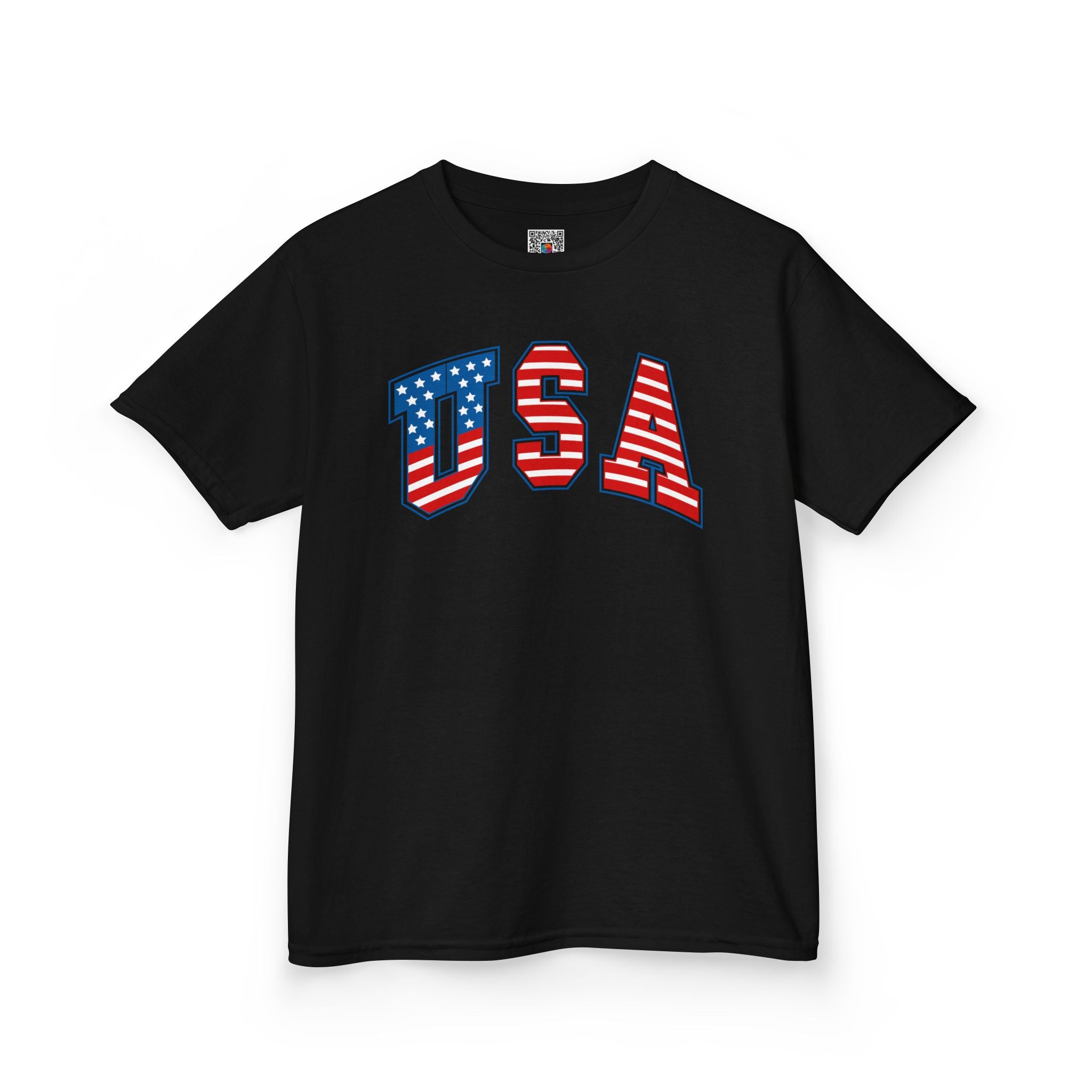 Kids USA Flag Tee | Patriotic Front and Back Design | Cr8tive Designs