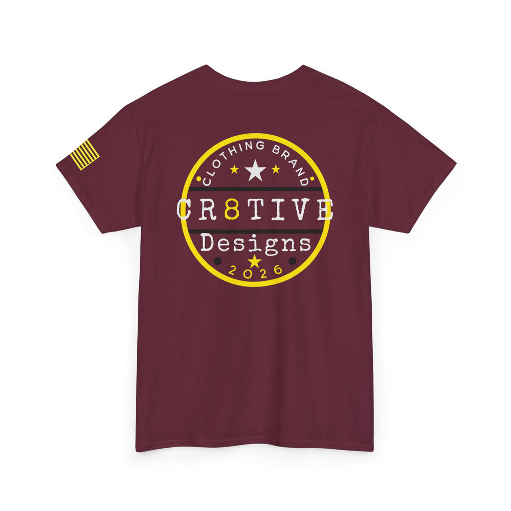 Yellow Logo Badge Graphic Tee/Cr8tive Designs