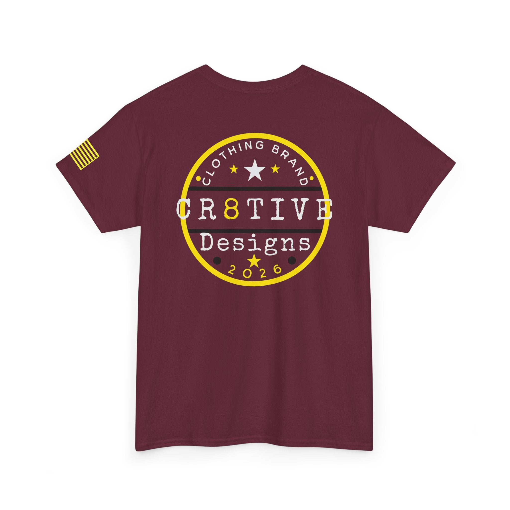 Yellow Logo Badge Graphic Tee/Cr8tive Designs