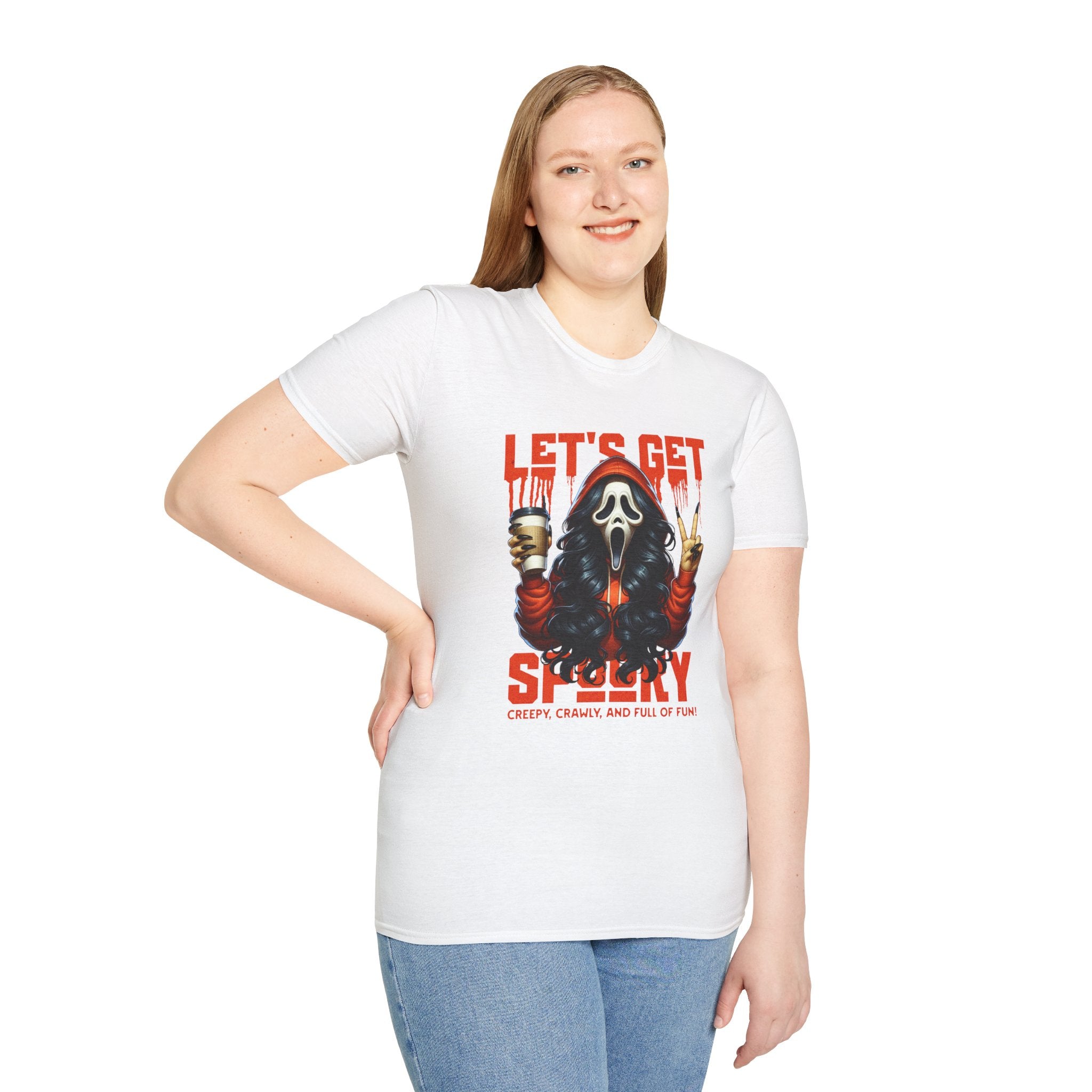 Let's Get Spooky T-Shirt | Horror Mask Halloween Graphic Tee | Cr8tive Designs