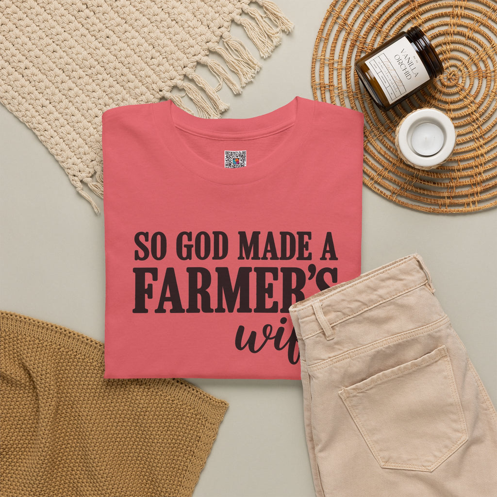 So God Made A Farmer's Wife T-Shirt | Country Farmhouse Graphic Tee | Cr8tive Designs