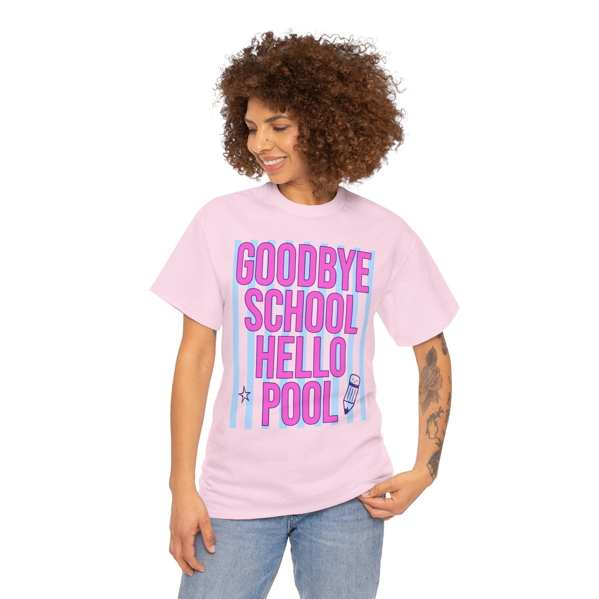 GOODBYE SCHOOL HELLO POOL T-SHIRT | TEACHER SUMMER BREAK SHIRT | LAST DAY OF SCHOOL SHIRT | CR8TIVE DESIGNS