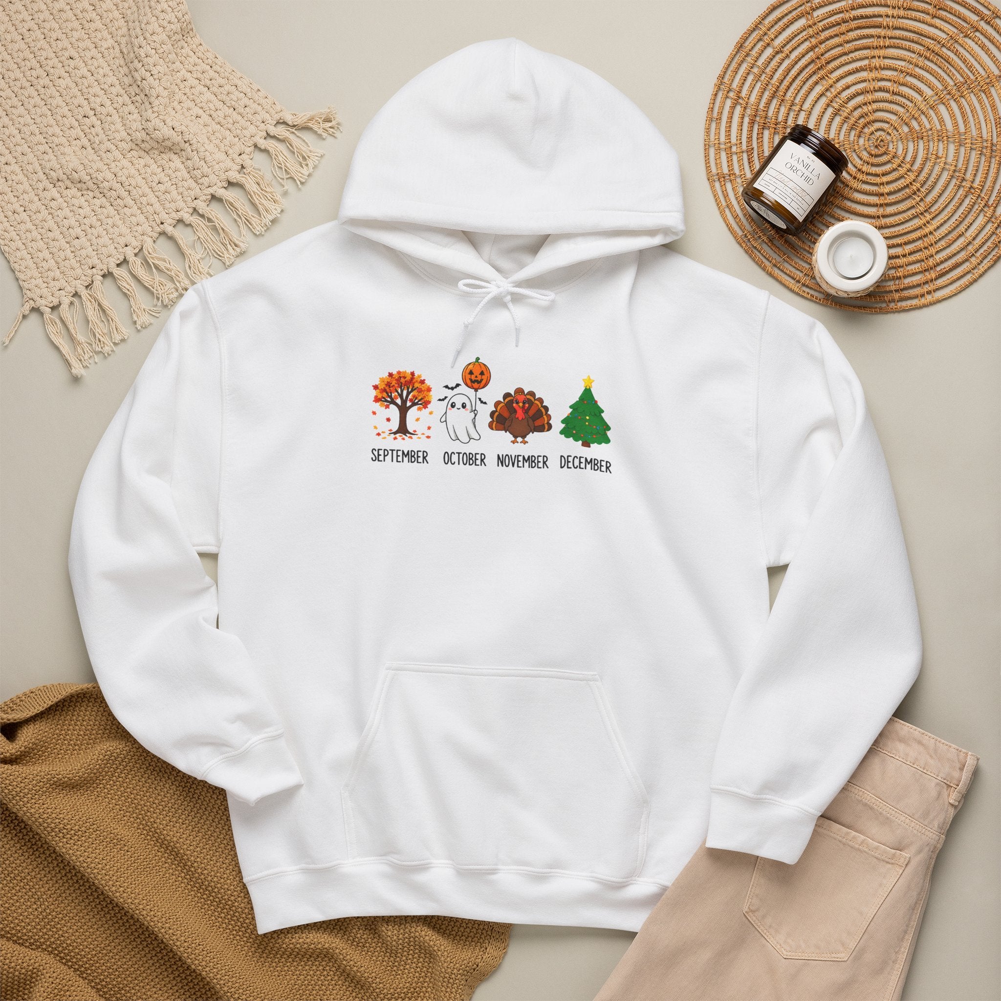 Cozy Holiday Months Graphic Hoodie | Cr8tive Designs