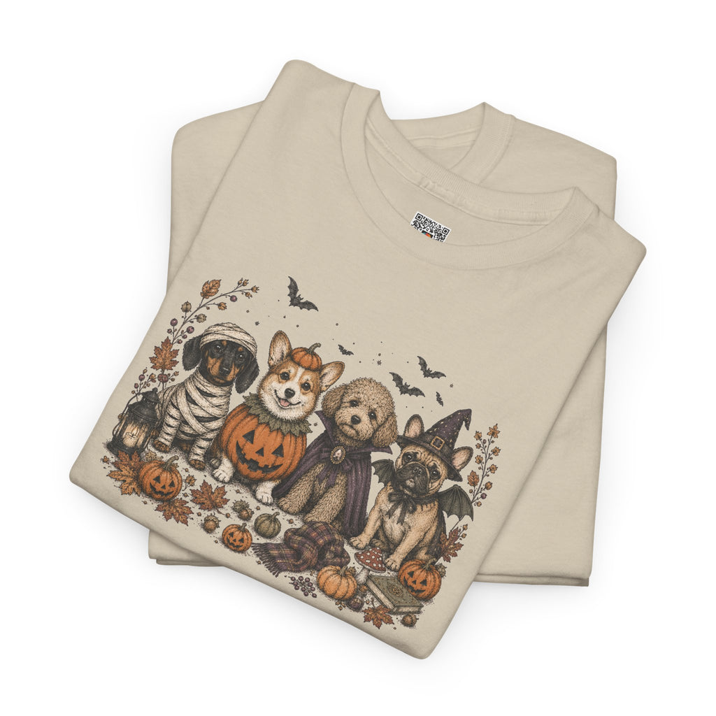 Halloween Dog Costumes Tee | Vintage Cute Puppies T-Shirt | Cr8tive Designs
