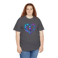 Semicolon Butterfly Heart T-Shirt | Teal & Purple Mental Health Awareness Graphic Tee | Cr8tive Designs