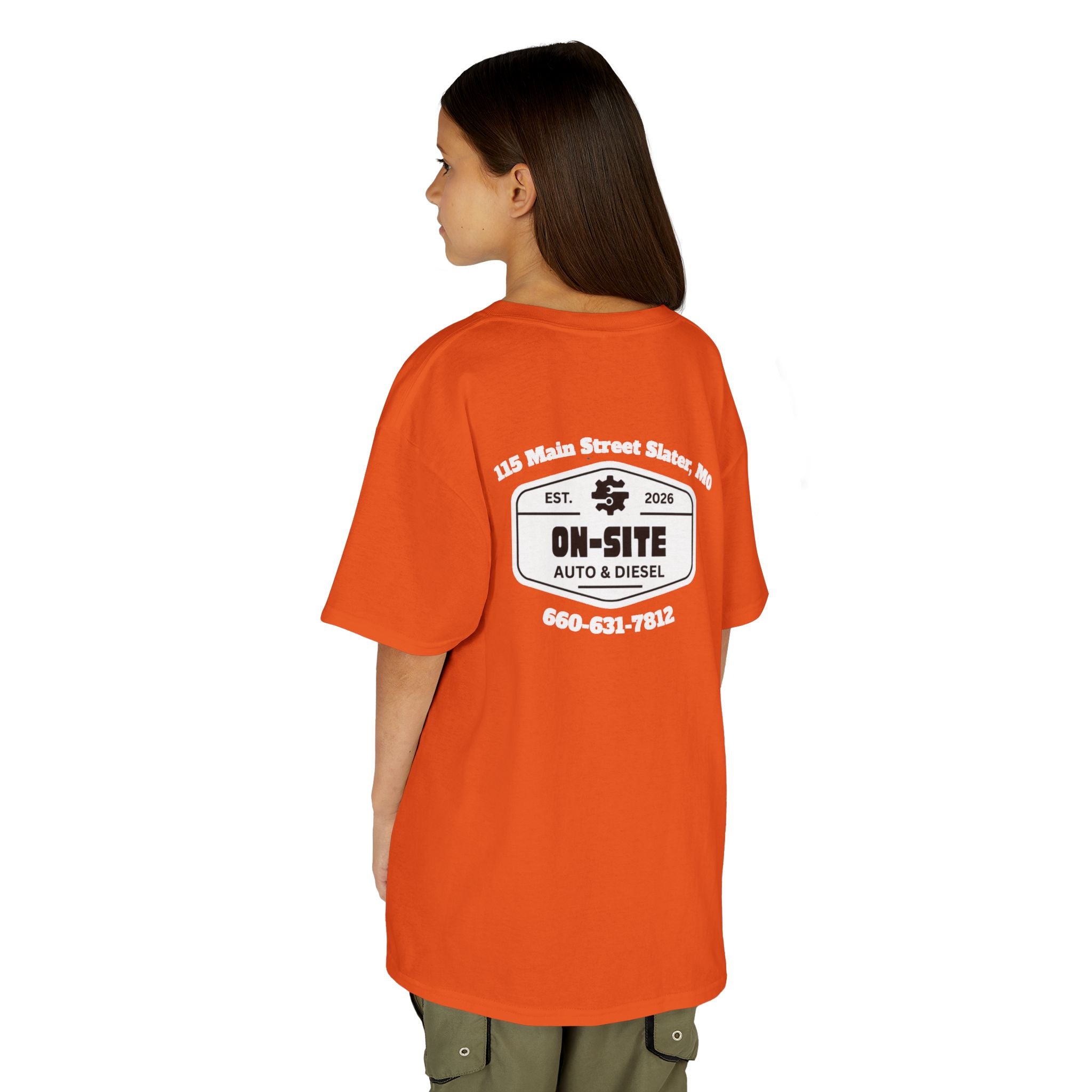 On-Site Auto & Diesel Custom Business Youth T-Shirt | Automotive Workwear | Cr8tive Designs