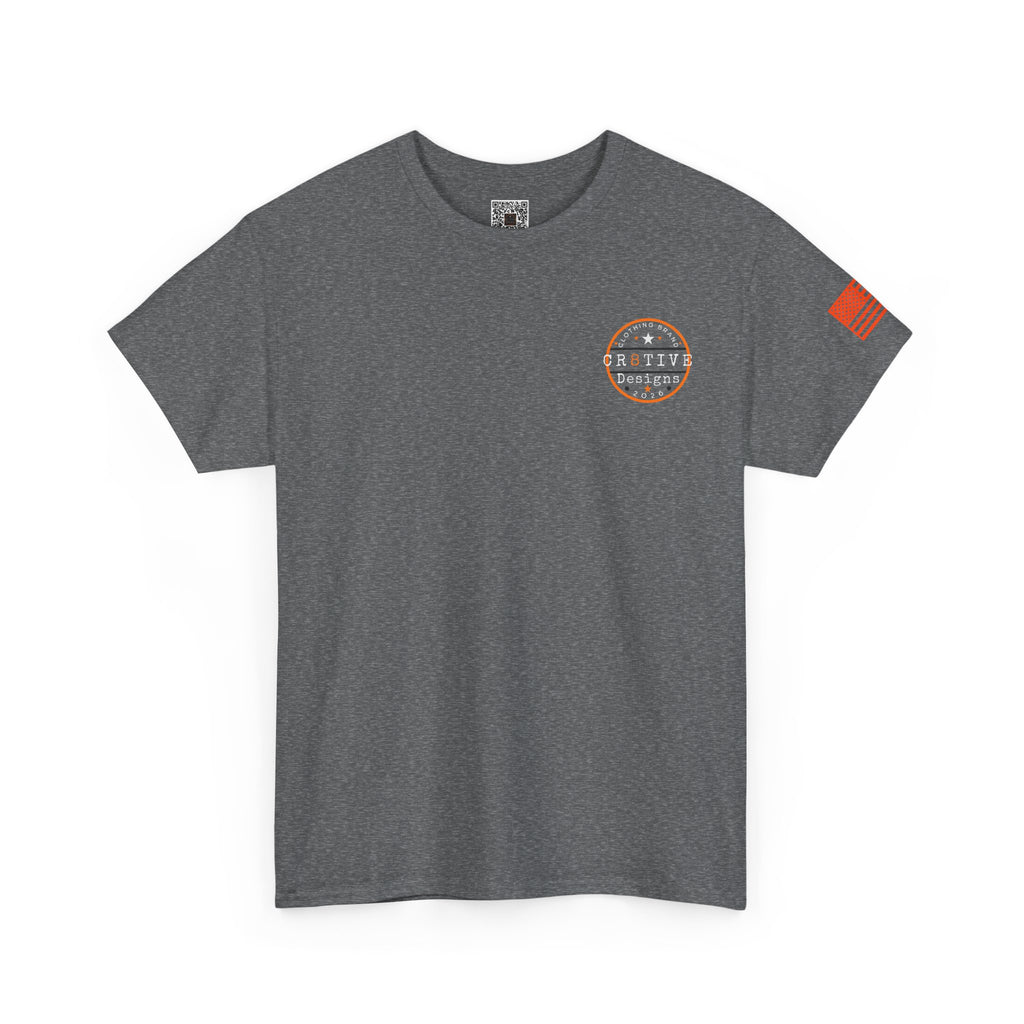 Orange Logo Badge Graphic Tee/Cr8tive Designs