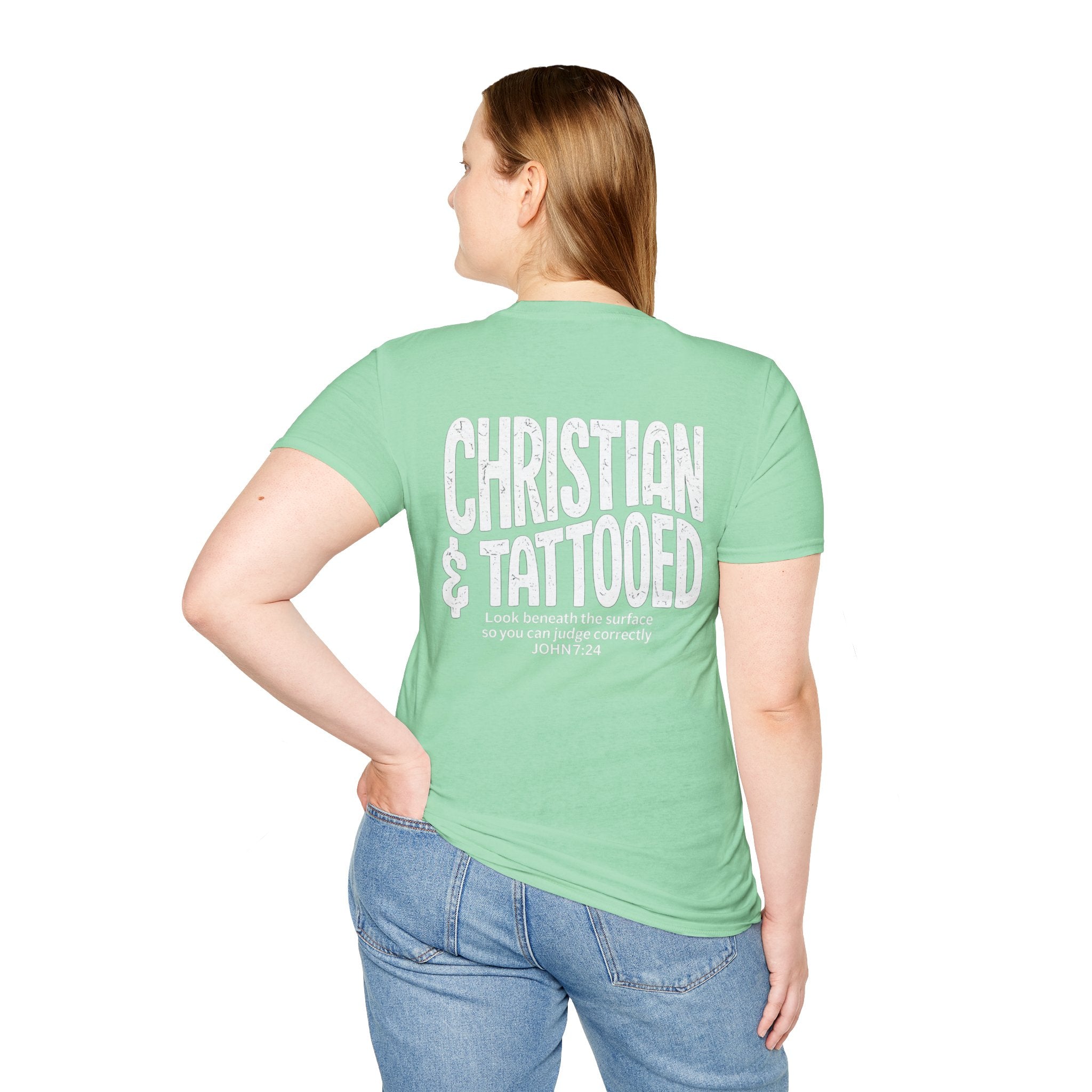 Christian & Tattooed | John 7:24 Scripture T-Shirt | Cr8tive Designs