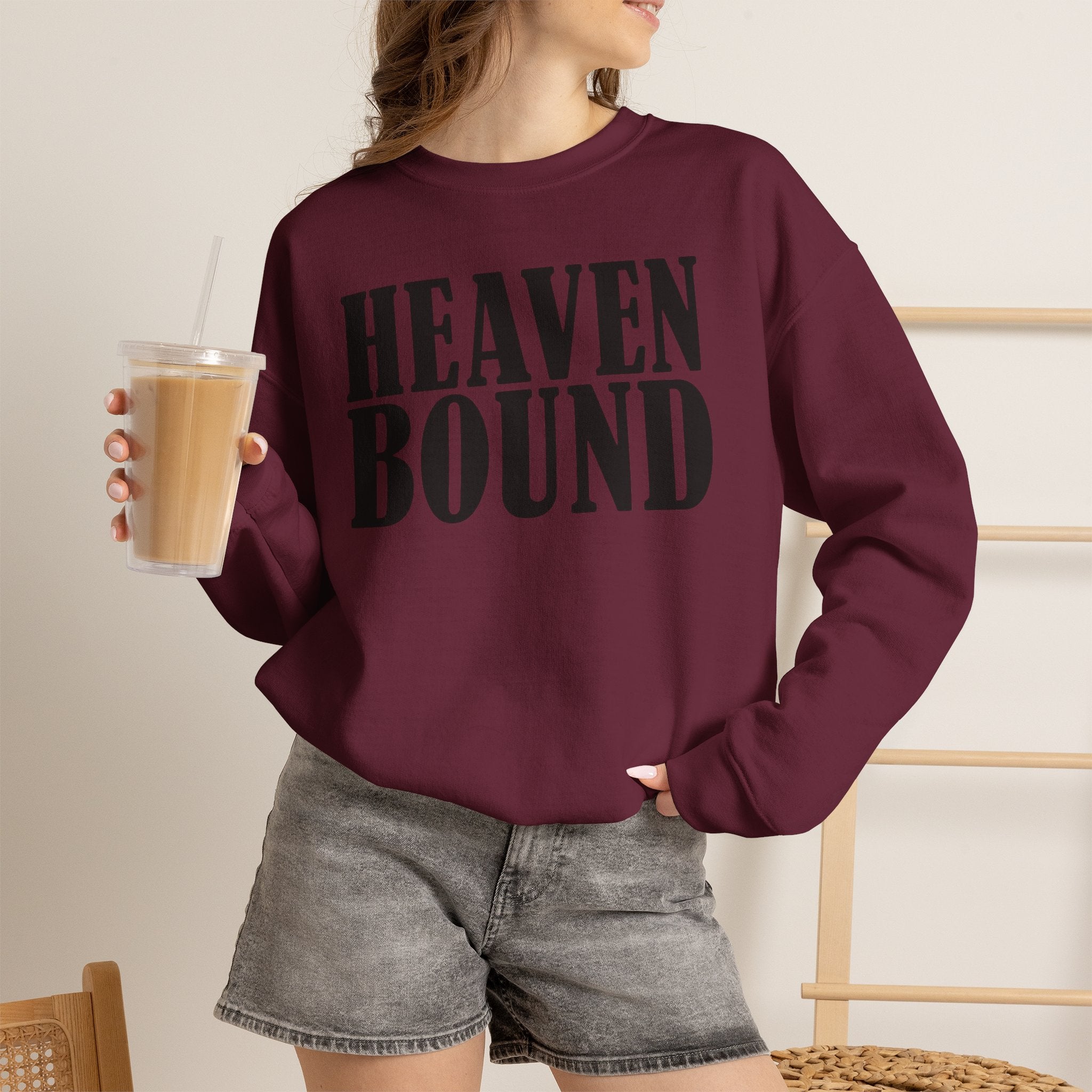 Heaven Bound Sweatshirt | Christian Faith Crewneck Pullover | Cr8tive Designs
