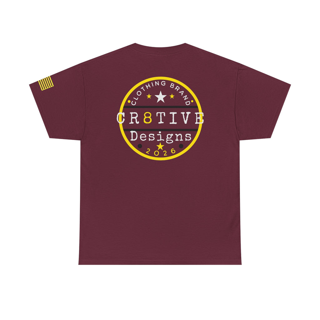 Yellow Logo Badge Graphic Tee/Cr8tive Designs