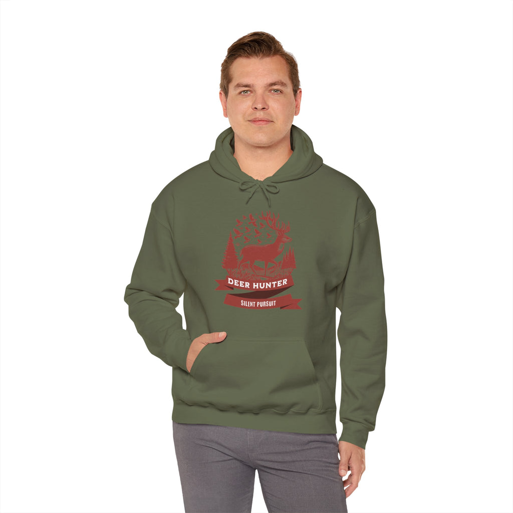 Deer Hunter Silent Pursuit Hoodie | Rustic Woodland Hunting Design | Cr8tive Designs
