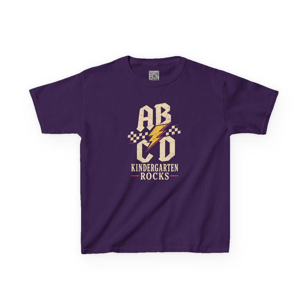 Kindergarten Rocks ABCD Youth T-Shirt | Retro Back-to-School Tee | Cr8tive Designs