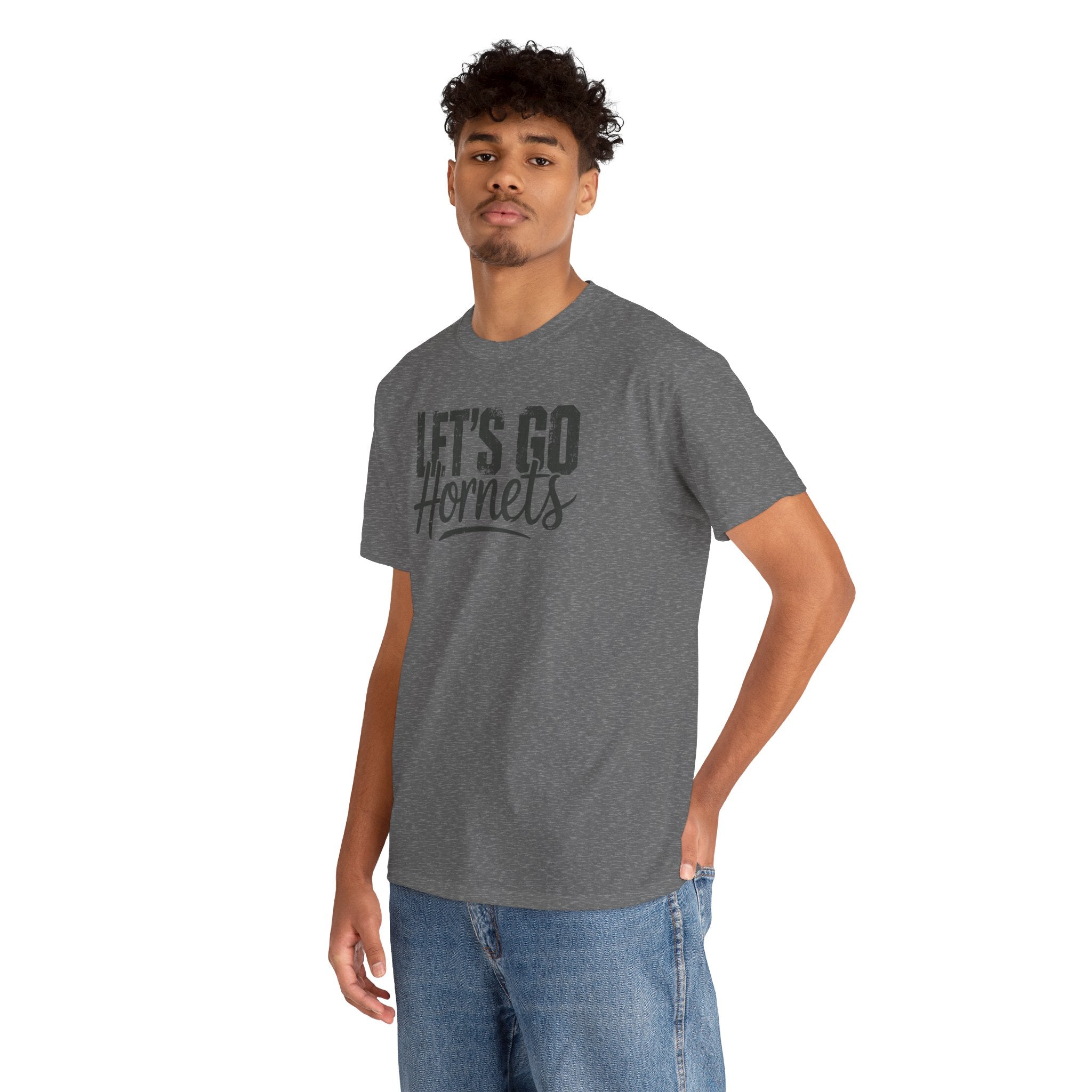 Let's Go Hornets Adult Graphic T-Shirt | School Spirit Mascot Tee | Cr8tive Designs