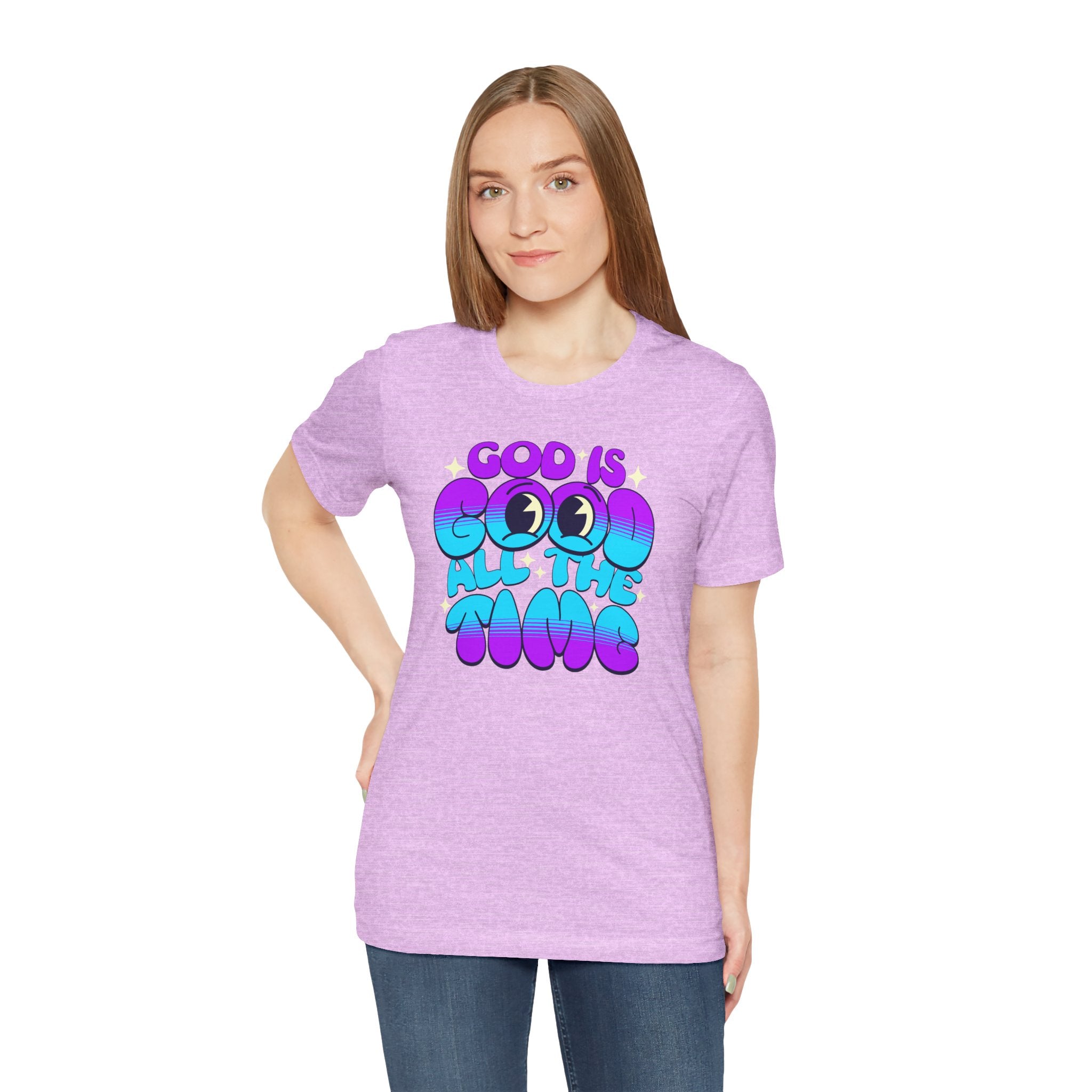 God Is Good All The Time T-Shirt | Retro Bubble Faith Tee | Cr8tive Designs