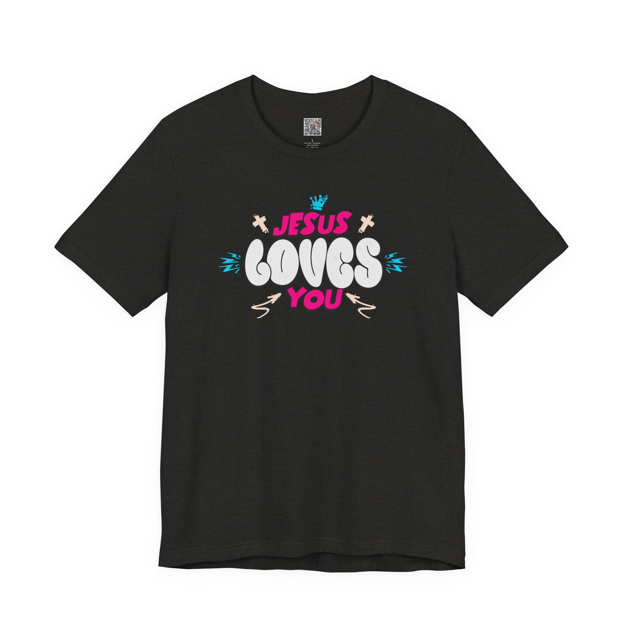 Jesus Loves You Graphic Tee — Cute Pastel Faith T-Shirt| Cr8tive Designs