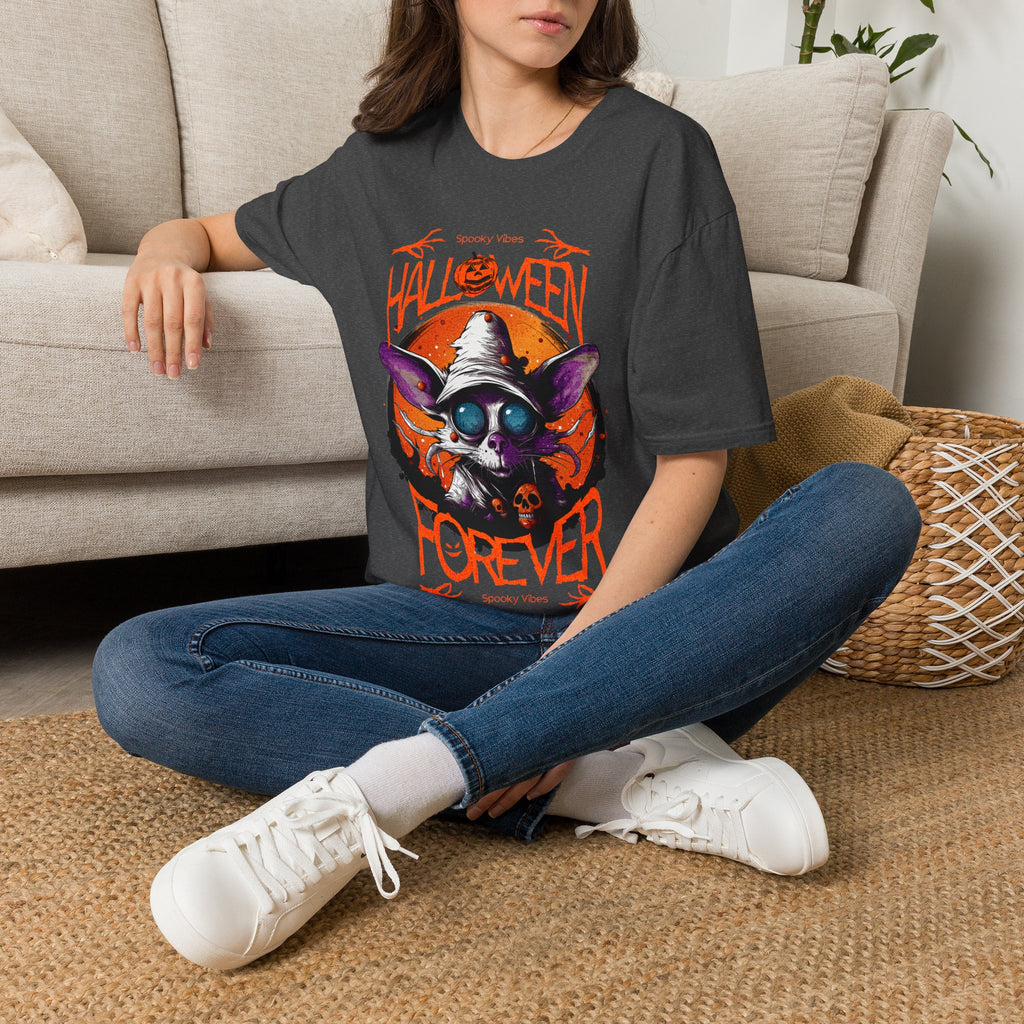 Halloween Forever T-Shirt | Cute Spooky Bat Witch Graphic Tee | Cr8tive Designs