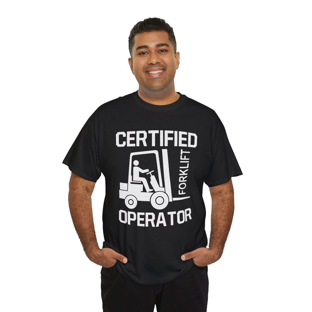 Certified Forklift Operator T-Shirt – Funny Warehouse Worker Tee | Industrial Humor Shirt | Cr8tive Designs