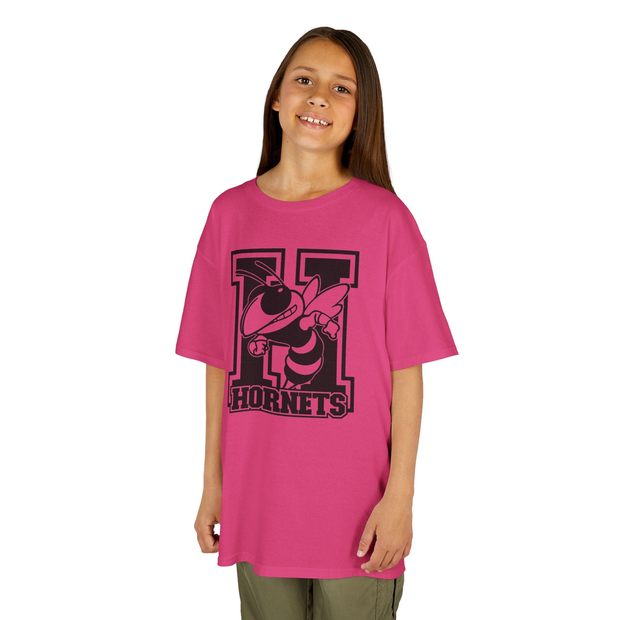 Hornets Letter H Mascot Youth T-Shirt | School Spirit Mascot Tee | Cr8tive Designs